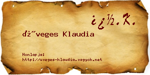 Üveges Klaudia névjegykártya